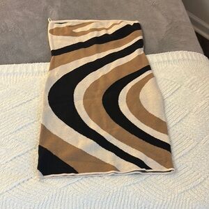 PRINCESS POLLY Stylish Tan and Black Women's Skirt